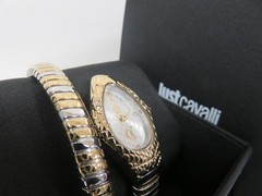 Just Cavalli Women’s Snake JC1L373M1055 20mm Quartz Two Tone SS IPYG Watch