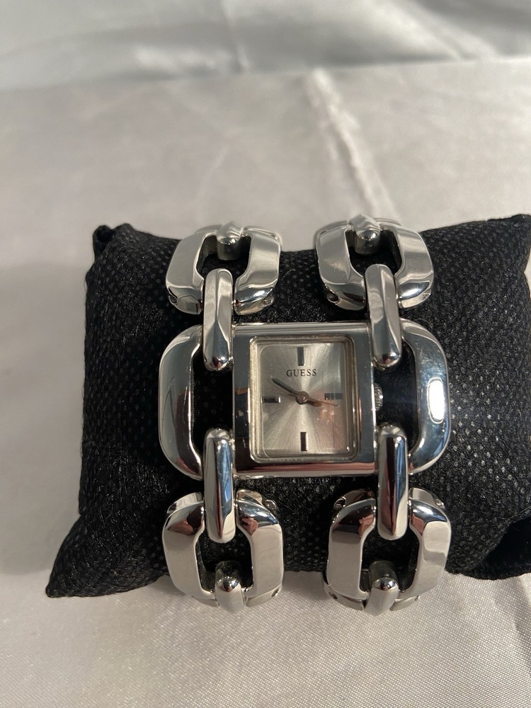 Woman’s guest watch heavy metal polished stainless steel band W14523L1