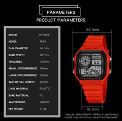 Army Green Mens Digital Watch Multifunction Waterproof Casual Wristwatch Sports