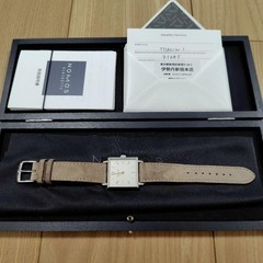 NOMOS Tetra Manual Wind Square Watch Silver Beige Dial Unisex Germany