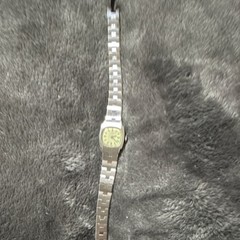 Timex Analog Wristwatch Silver Bracelet Band Baton Indexes Square Champagne Dial