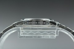 HERMES Clipper CL4.210 24mm Pink Date Sunray Ladies Watch Vtg 2001 Near MINT