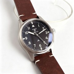 Tandorio 39mm Pilot Sapphire 20ATM Stainless Steel VH31 Quartz Men’s Watch Lume