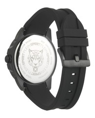 Plein Sport Mens Black 44mm Strap Fashion Watch