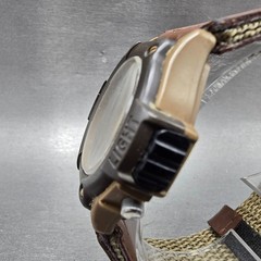 Casio FT-500 Watch Men 42mm Analog Digital Cream Dial Brown Case New Battery SRT