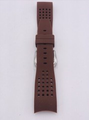 Locman Strap For Aviator Watch Brown Rubber Discounted New