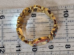 RARE, Vintage Joan Rivers Floral Enameled Stretch Bracelet Watch