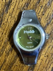 Mudd Women’s Watch Silver Tone Blue-Green Dial. New Battery.