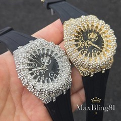 MEN’S SILICONE BAND THORNED BEZEL WATCH LUXURY UNIQUE URBAN DESIGN FASHIONABLE