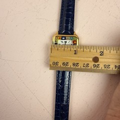Raffinato Italy Millefiori Glass Watch Art Glass Bezel Blue Leather Band WR