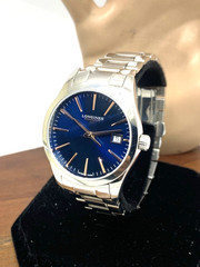 Longines Women’s Watch L23864926 Conquest Swiss Quartz Blue Dial Steel 34mm