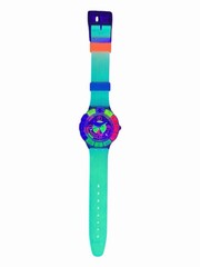 Swatch Scuba Watch COLOR WHEEL SDV101 1994 Glow In The Dark Swiss Made Diver NOS