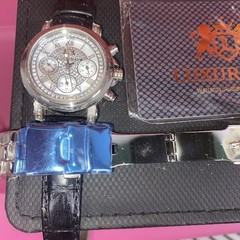 Luxurman New York Montana M0595 Women’s Crystal White Leather Quartz Watch