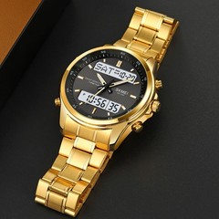 SKMEI Dual Analogue Digital Watch Stainless Steel Date CHRONO Sport Men Watches