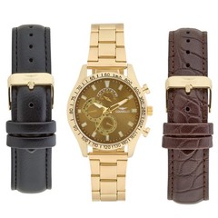 Gianello Verso Interchangeable 3 Strap Watch Set