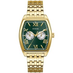 Guess Men’s Watch Quartz Green and Silver Dial Yellow Gold Bracelet GW0975G2