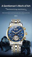 Automatic Mechanical Waterproof Watch Luxury Dial Strap Men Men’s