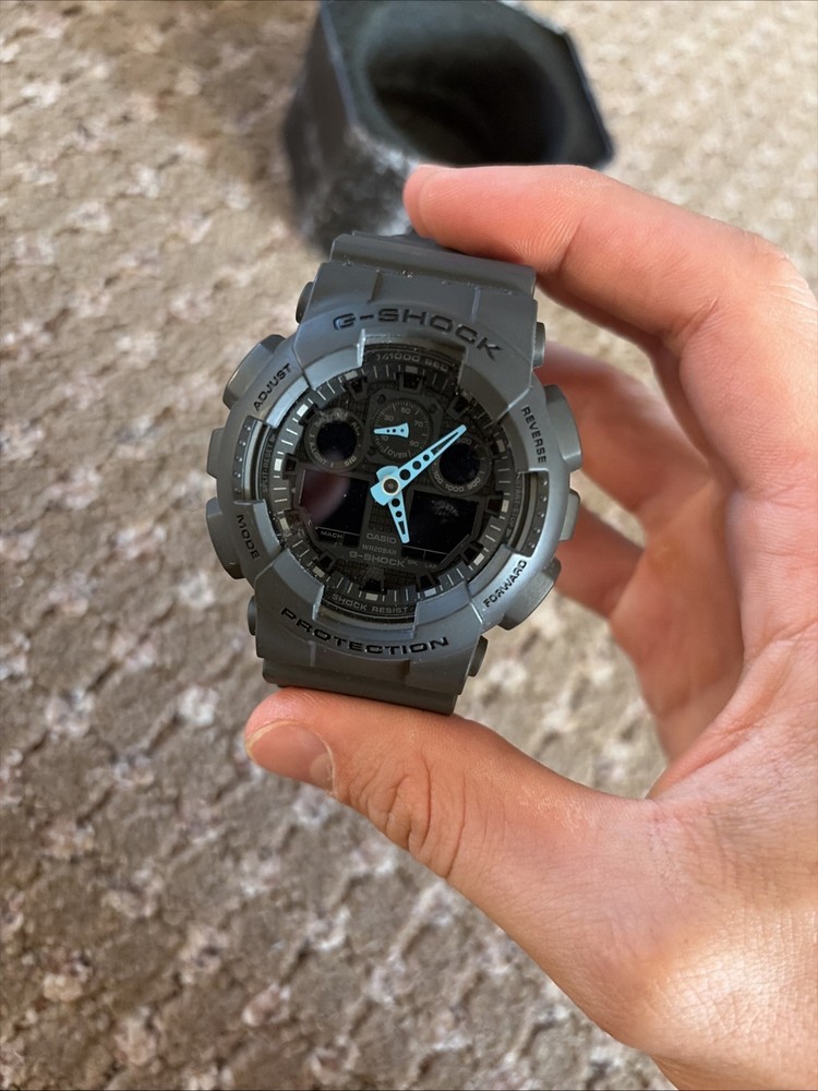 Men’s watch Casio G-Shock GA100C 5081 Blue Hands Runs 200MWR Chronograph Alarm
