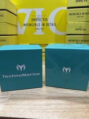 TechnoMarine Cruise 45mm Blue Dial Gold Tone Crystal Bezel Day/Date Quartz