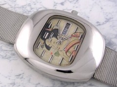 Vintage 1970 SEIKO UKIYOE Pressmatic SS Kitagawa Utamaro Automatic 27 jewels