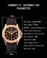 Specht&Sohne Automatic Mechanical Watch 40mm Sapphire Luminous 50M Waterproof