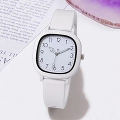 Women Watch Fashion Square Quartz Silicone Strap Wristwatches