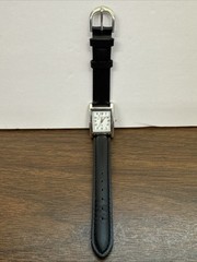 Fallsview Casino Resort Quartz Watch Silver Rectangle Leather Analog New Battery