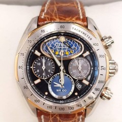 CITIZEN Eco Drive E270 S067260 Signature Moon Phase Chronograph Men’s Wristwatch