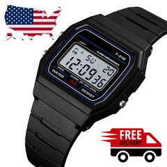 F 91W Classic Digital Resin Strap Watch Stopwatch Chronograph Sport Unisex Men*