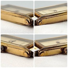 Gucci 1500L Vintage Quartz Gold Dial Bangle Watch 12mm Wrist 16.0cm