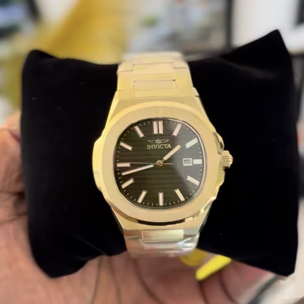NEW! Invicta Speedway Nautilus 41mm Gold, Green Dial PC32 Japanese Quartz 48518