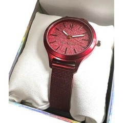 Juicy Couture Black Label Women’s Wrist Watch Red Battery Powered Sparkly New