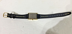 Vintage Jules Jurgensen Diamond Tank Genuine Leather Men’s Dress Watch Working!