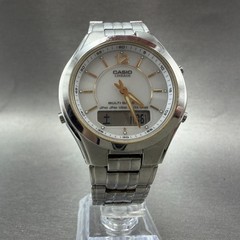 Casio Lineage LCW-M200 Watch Men 38mm White Dial Steel Analog Digital Solar Runs