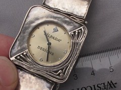 UNUSUAL Womens SILPADA DESIGNS Sterling Silver LINK WATCH-Applied Wires-6.25 In