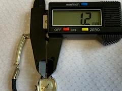 Vtg Bulova Wristwatch Swiss Made 6″ Band Clear Stones Fold Over Clasp *RUNS*