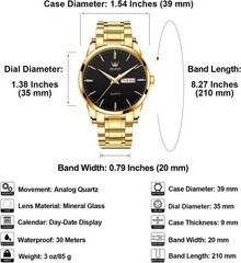 Elegant Gold & Silver Analog Quartz Watch for Men – Scratch Resistant Waterproof