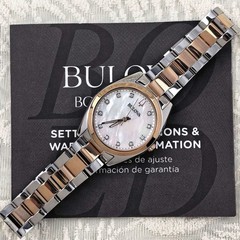 Bulova Surveyor 98P207 Mother of Pearl White Dial Rose Gold Women’s Quartz Watch