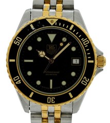 Tag Heuer 37mm Men’s 1000 Series Black Swiss Made Two Tone Watch Ref: 980.020 D!