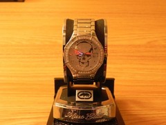 Marc Ecko Skull Analog Wristwatch Silver Metal Bracelet E11544G1