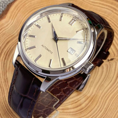 20ATM Tandorio 40mm Double Bow Sapphire Glass NH35A Butter Dial Polished Watch