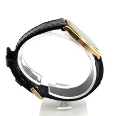 Favre Leuba Geneve Quartz Watch 18cm 7.08in Black Gold Working Vintage Japan