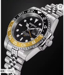 BERNY Watch Automatic GMT Black Dial Men’s Watch 1