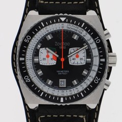 Zodiac Sea Dragon ZO2216 Black Dial Chronograph Quartz Mens Watch