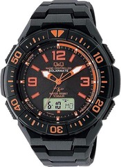 CITIZEN Q&Q MD06-315 SOLARMATE Radio Orange Solar Digital Tested Japan New