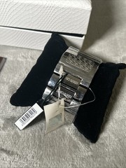 Roberto Cavalli Pavon Women’s Rectangular Analog Bangle Watch With Box