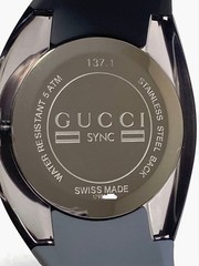 Excellent GUCCI Gucci SYNC 137.1 Genuine Rubber Belt Men Watch