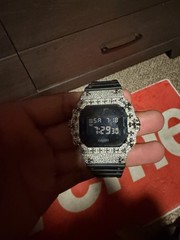 Casio Digital Quartz Date Wristwatch Black Resin Strap Silver Metal Case