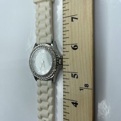 E CC Silver Crystals White Jelly RY3207 Japan Stainless Sport working