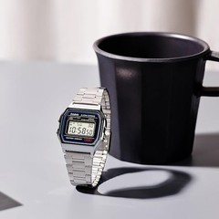 Casio A158W-1 Men’s Digital Watch Stainless Steel Bracelet Alarm Chrono LED